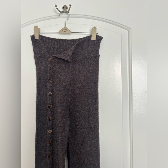 Ruve Imalona Knit Stretchy Button Up Skinny Pants In Purple Gray Size S - Picture 8 of 13